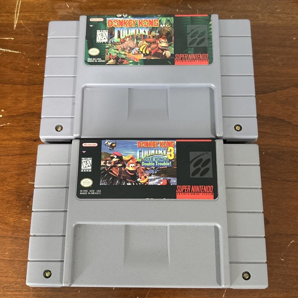 SNES Video Game Lot Bundle Super Mario Kart Donkey Kong Star Fox Super Nintendo - Picture 6 of 12